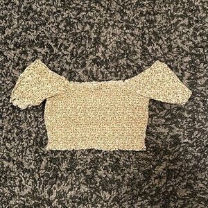 Aerie Smocked Crop Top